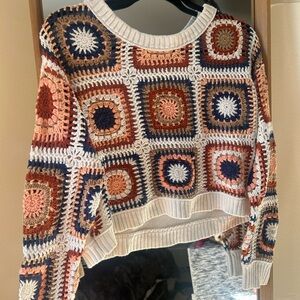 Multicolor Crochet Sweater